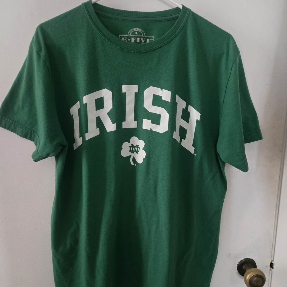 E-Five Green Irish T-Shirt Sz LARGE